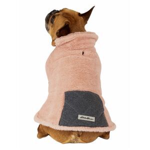 EDDIE BAUER PetRageous Reversible Pink Faux Fur Pet Coat Dog Jacket Large